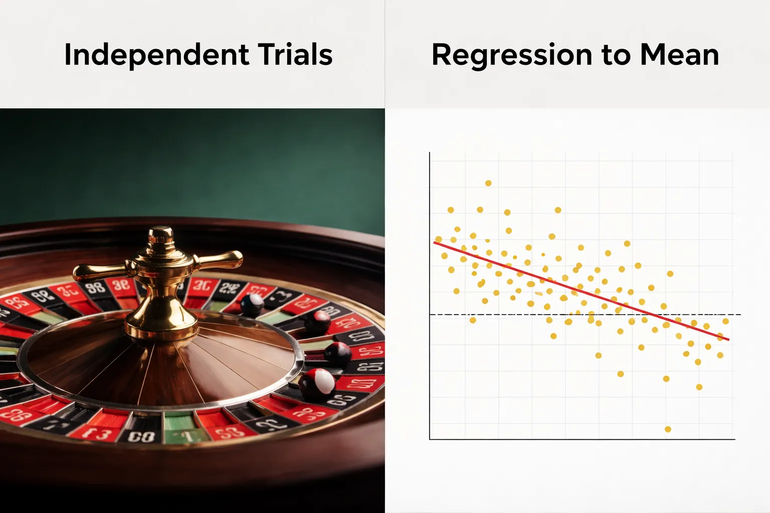 Gambler’s Fallacy vs Regression to the Mean (What Actually ‘Returns to Normal’)