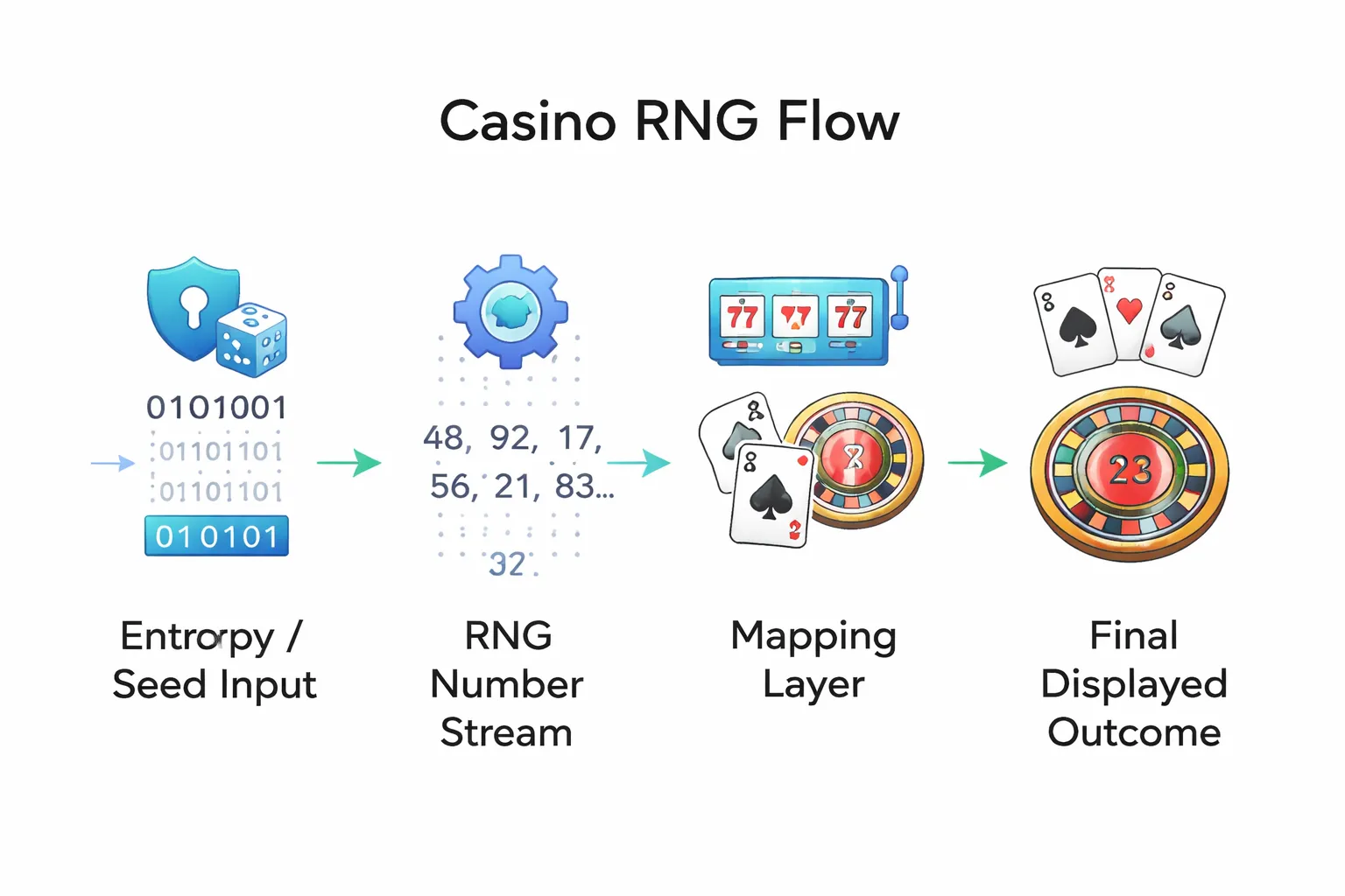 How casino RNGs work (from randomness to game outcomes)