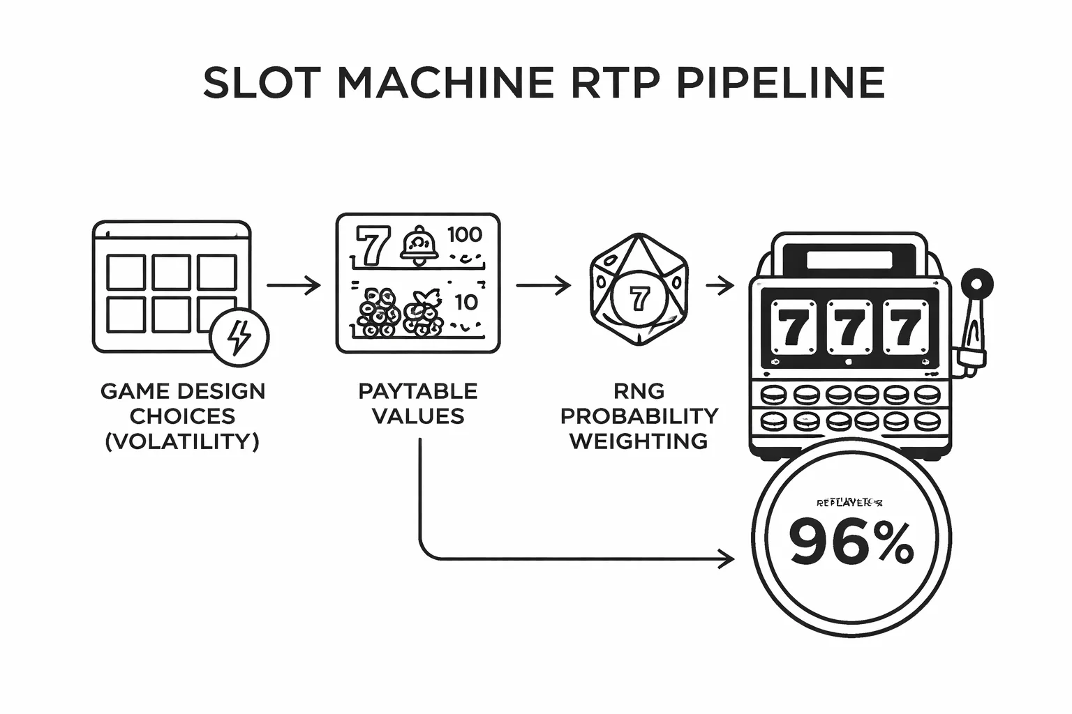 How Slot RTP Is Set: Game Design, Paytables, and RNG Probability Weighting