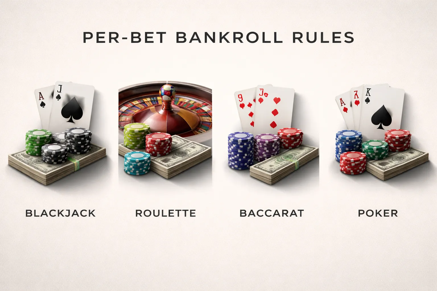 Per-Bet Rules by Game: Blackjack, Roulette, Baccarat, and Poker Rooms