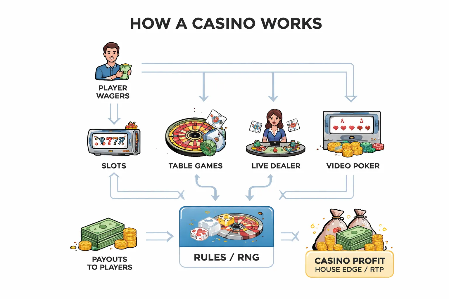 What Is a Casino and How Does It Work? (Beginner’s Overview of Games, Payouts, and Profit)